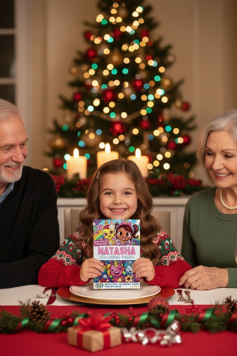 Natasha Christmas coloring pages gift