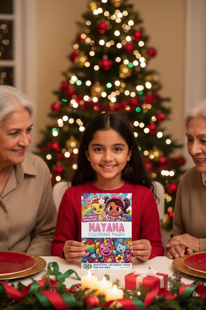 Nayana Christmas coloring pages gift