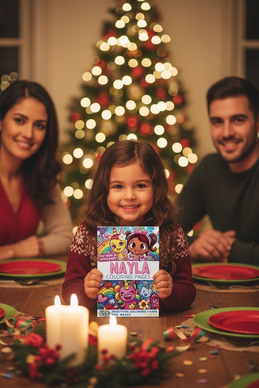 Nayla Christmas coloring pages gift