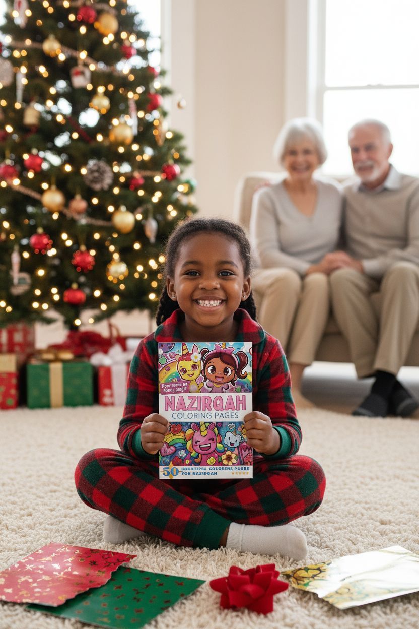 Nazirqah Christmas coloring pages gift