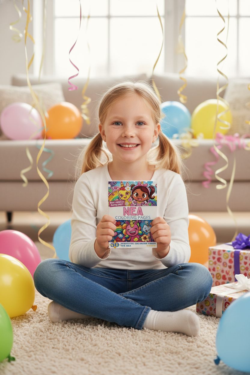 Nea coloring book in use