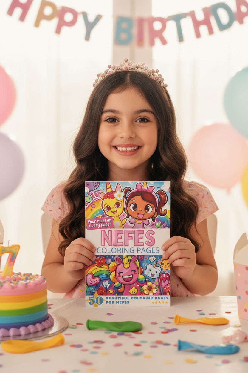 Nefes coloring book in use