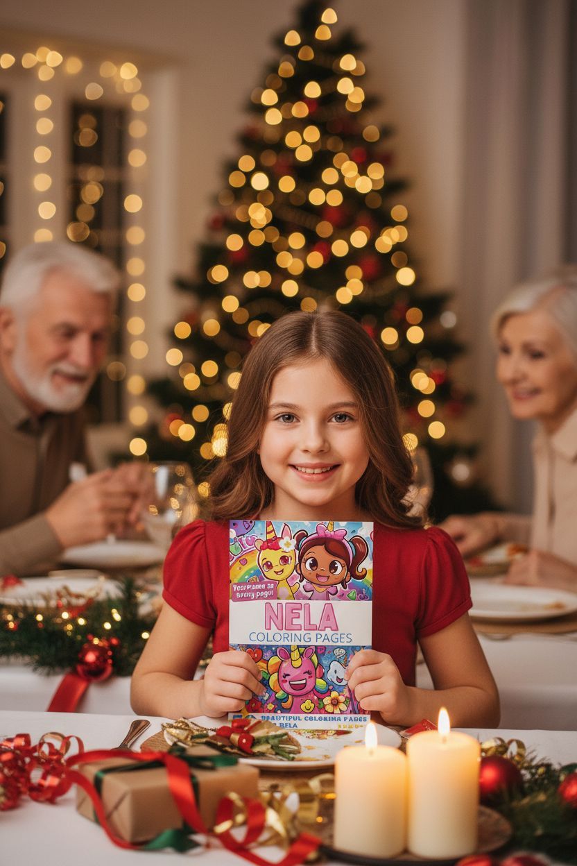 Nela Christmas coloring pages gift