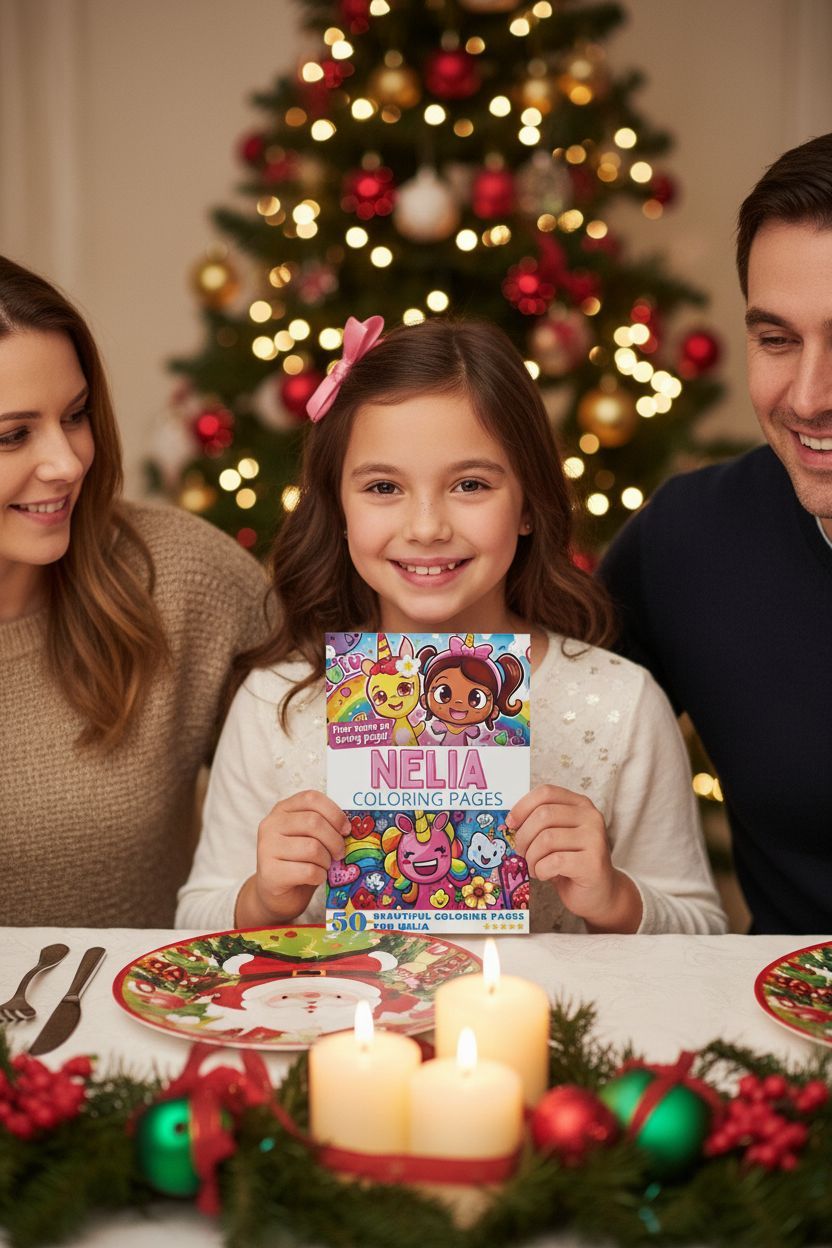 Nelia Christmas coloring pages gift