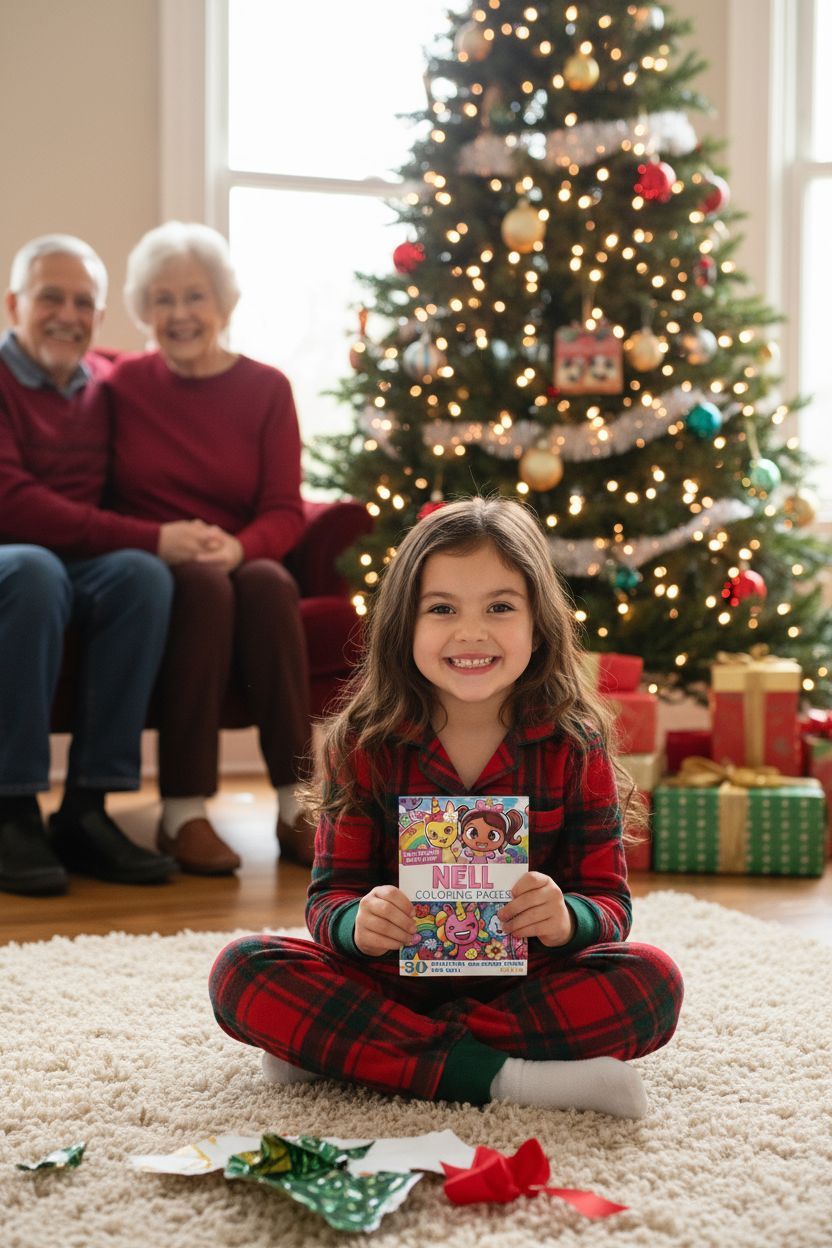 Nell Christmas coloring pages gift