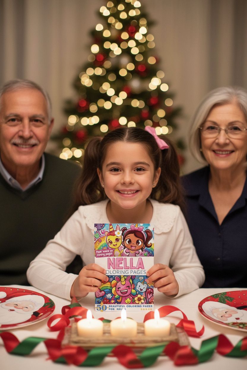 Nella Christmas coloring pages gift