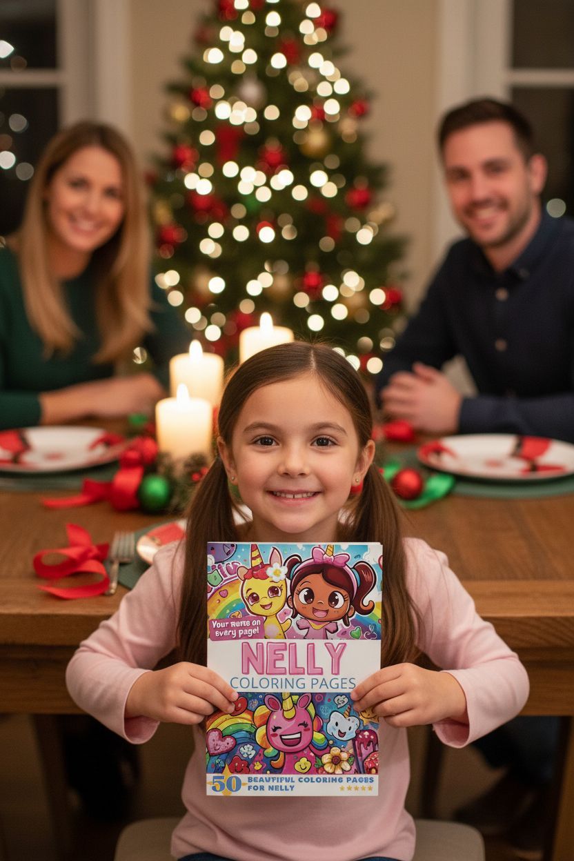 Nelly Christmas coloring pages gift