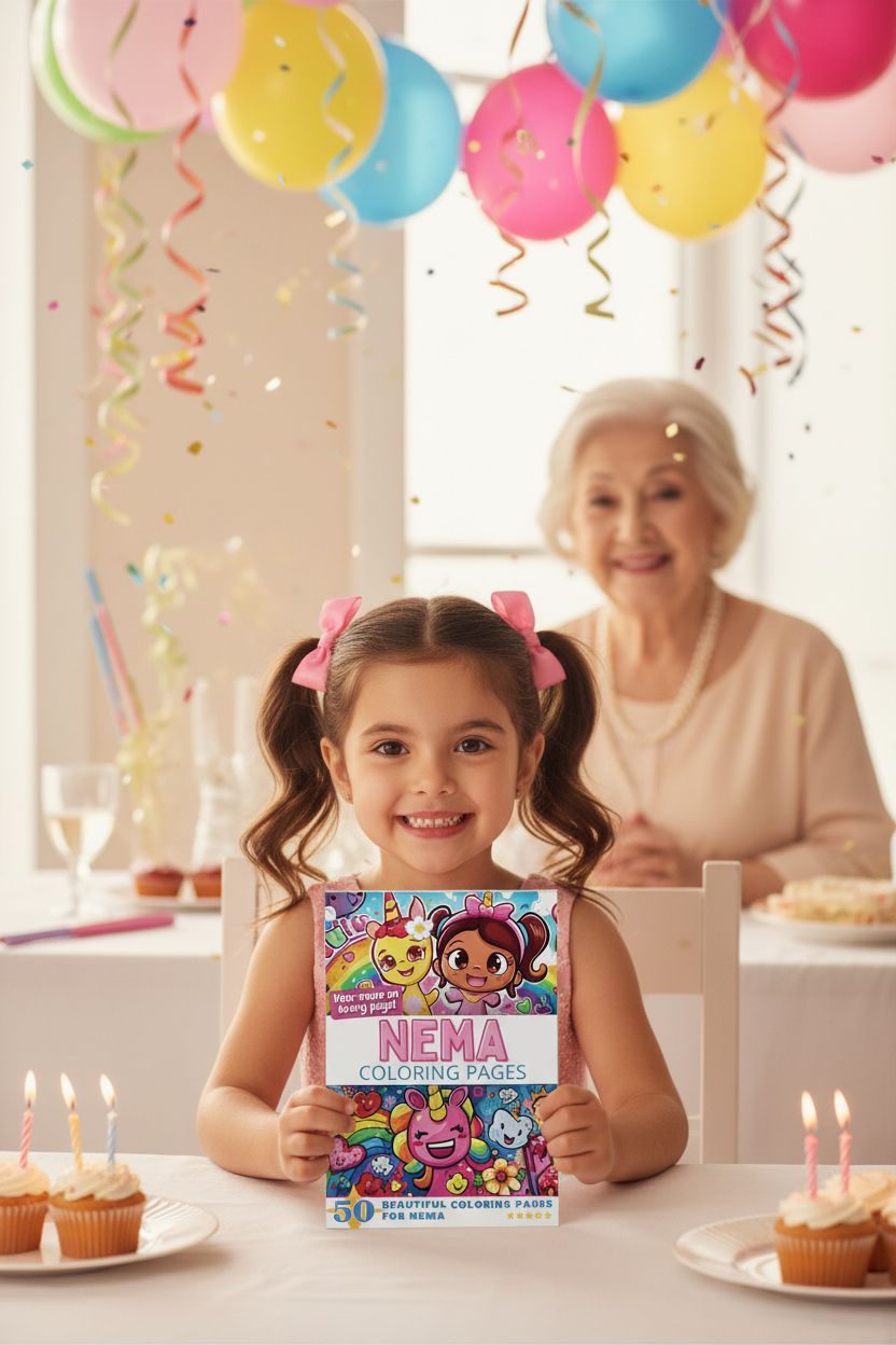 Nema coloring book in use
