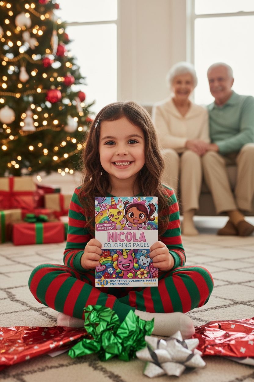 Nicola Christmas coloring pages gift