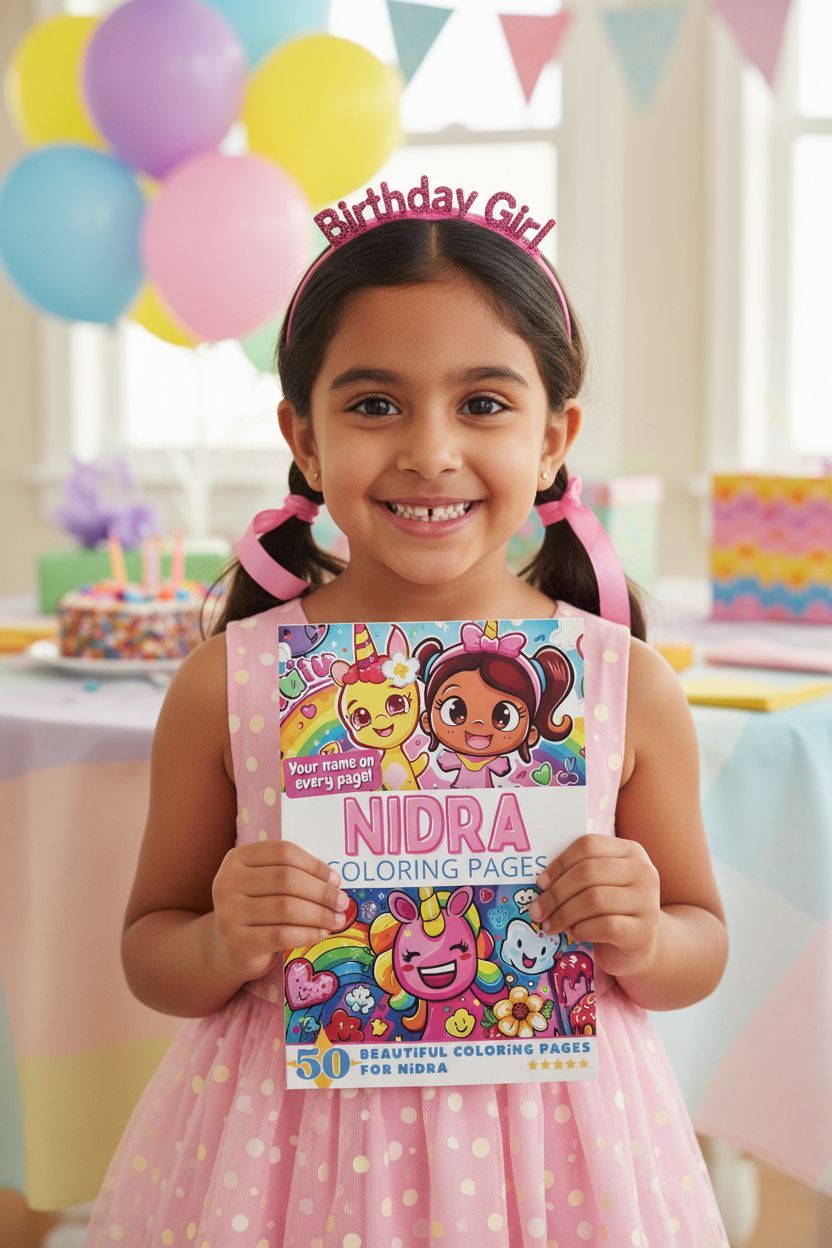Nidra coloring book in use