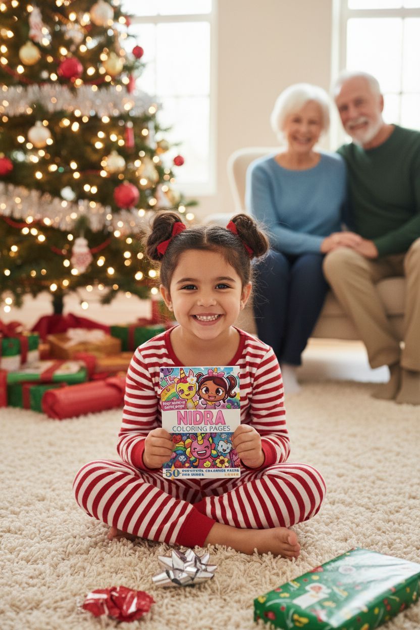 Nidra Christmas coloring pages gift