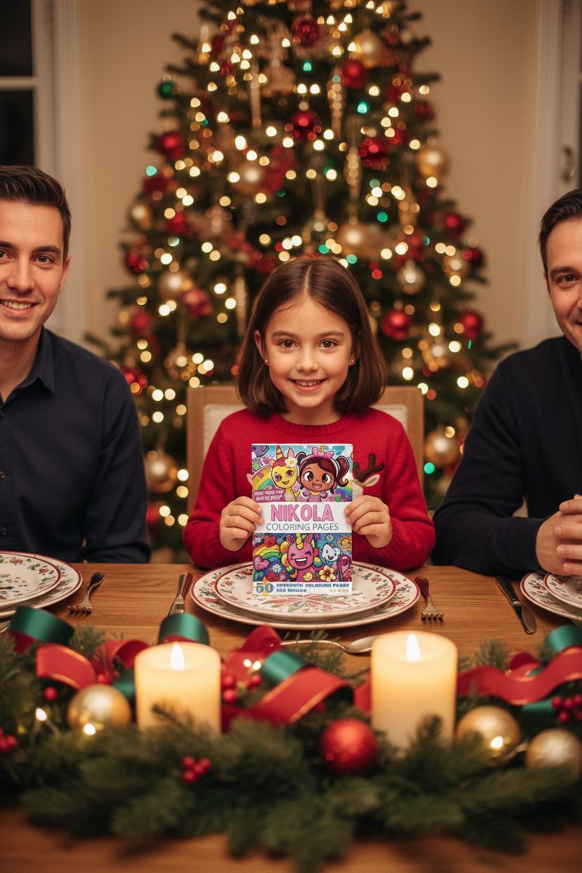 Nikola Christmas coloring pages gift