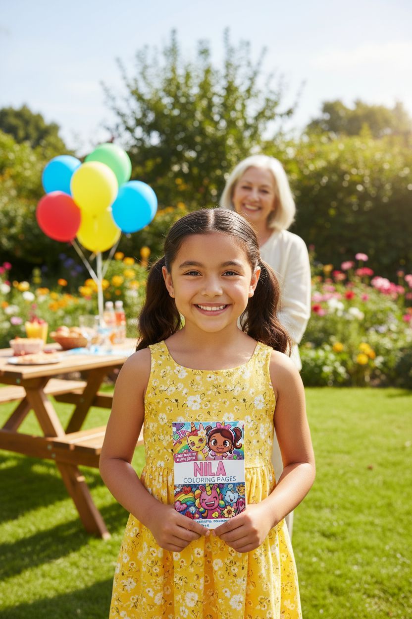 Nila coloring book in use