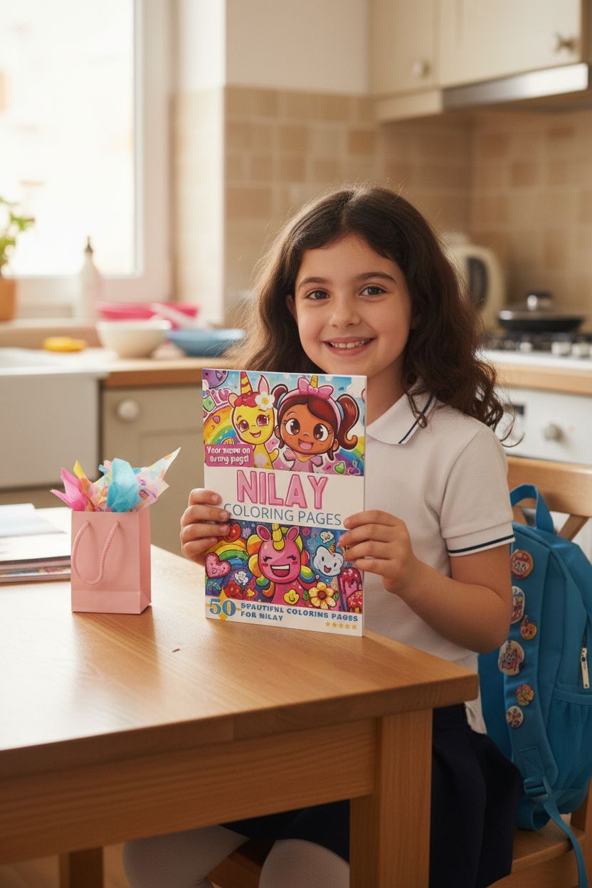 Nilay coloring book in use