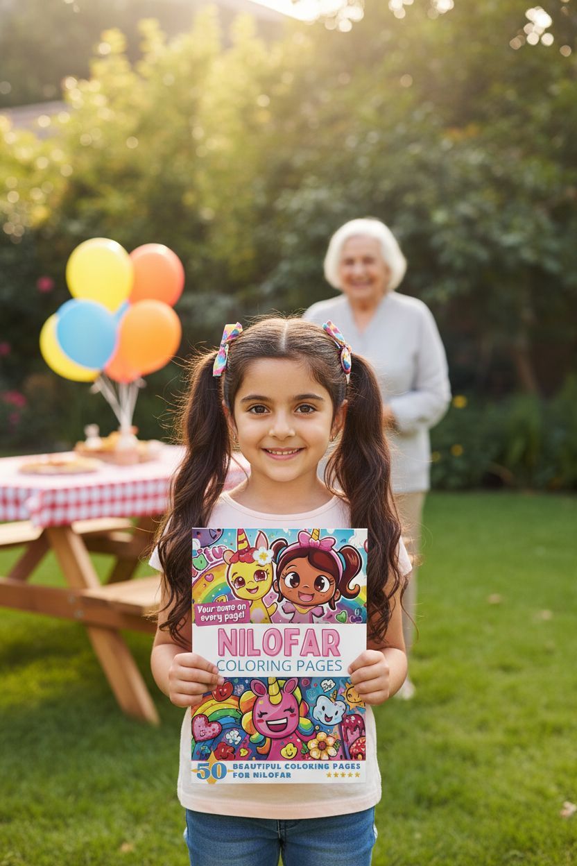 Nilofar coloring book in use