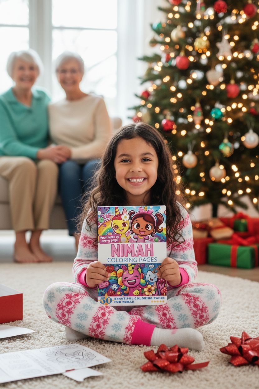 Nimah Christmas coloring pages gift