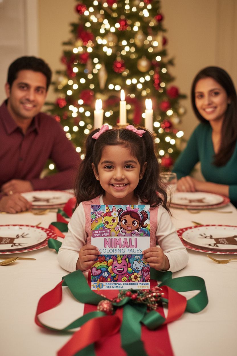 Nimali Christmas coloring pages gift