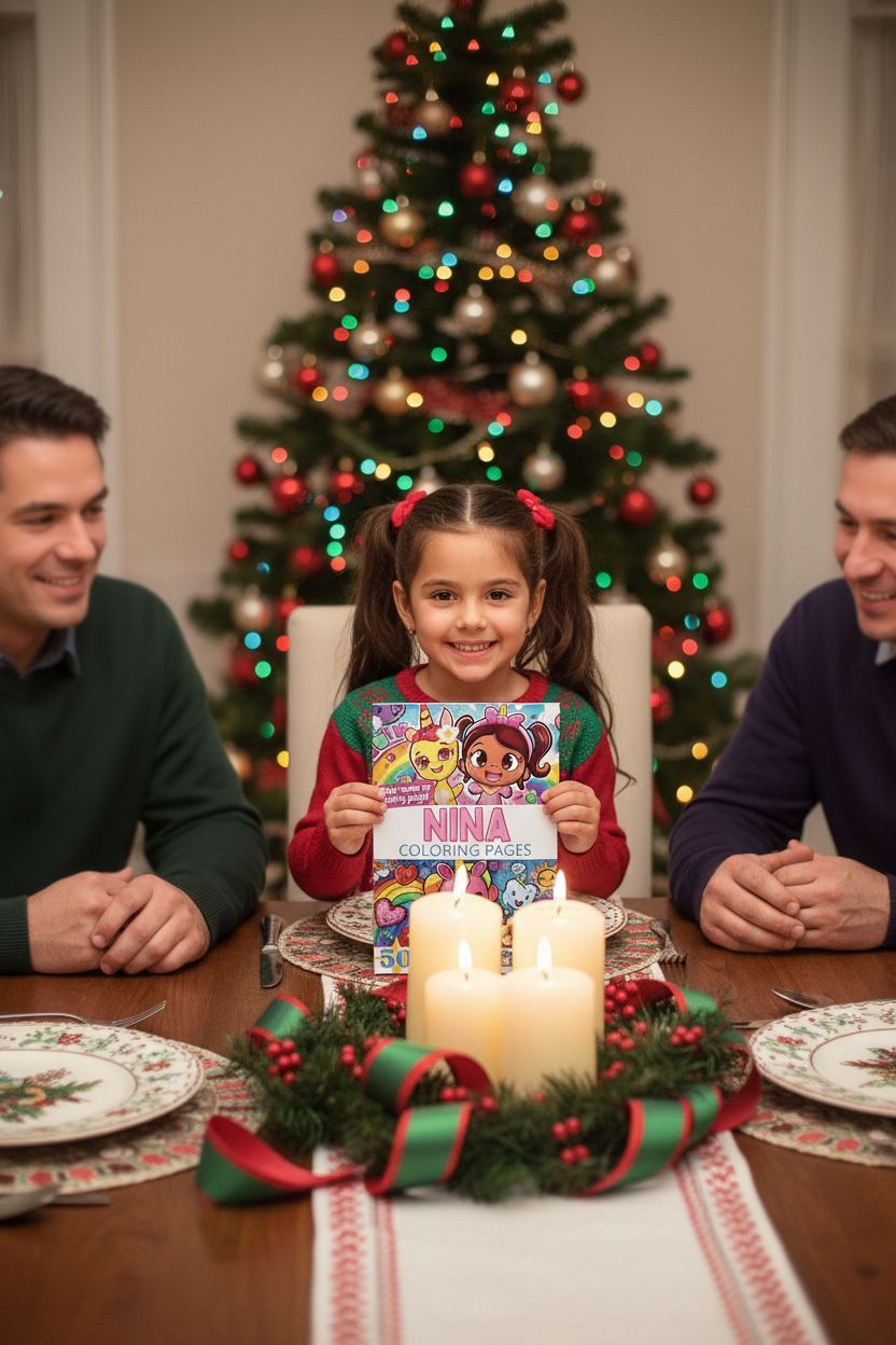 Nina Christmas coloring pages gift
