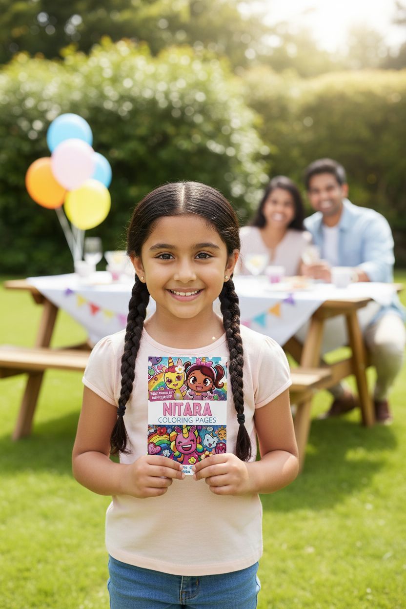 Nitara coloring book in use