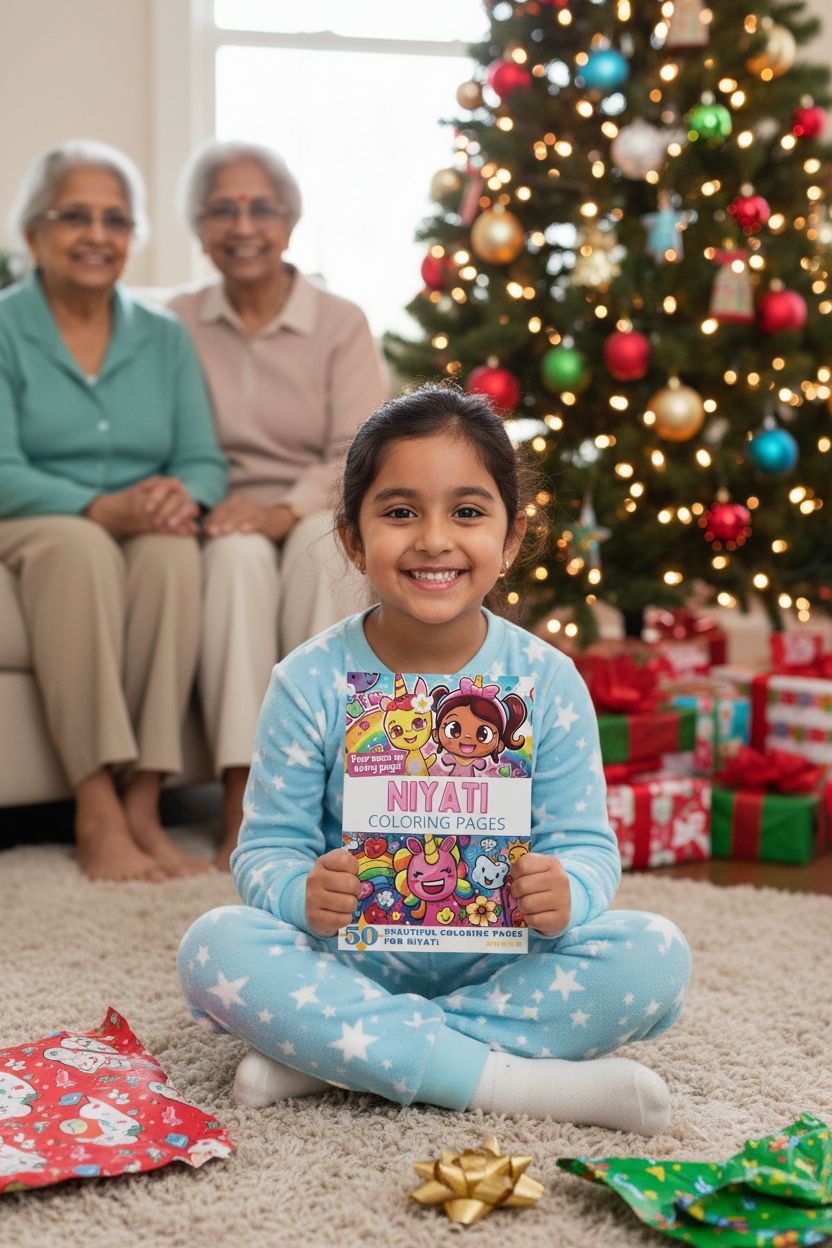 Niyati Christmas coloring pages gift