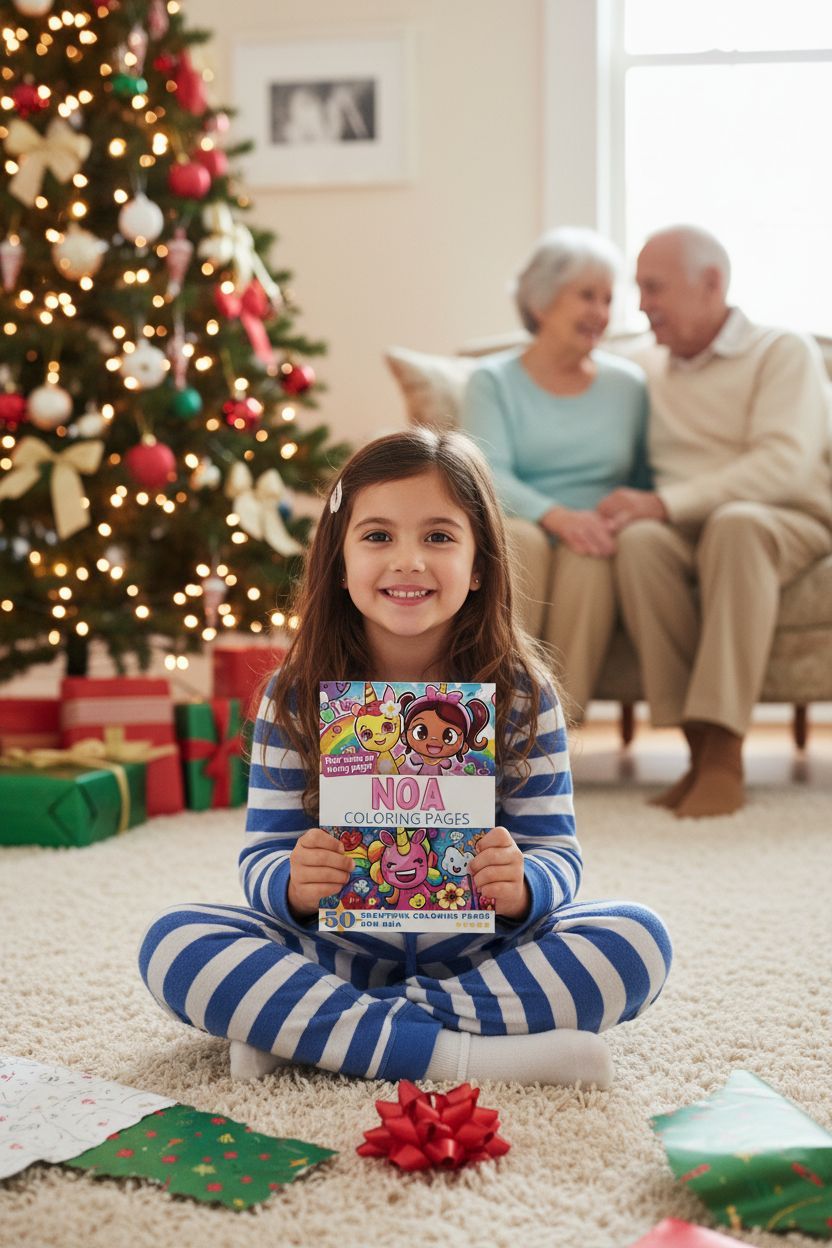 Noa Christmas coloring pages gift