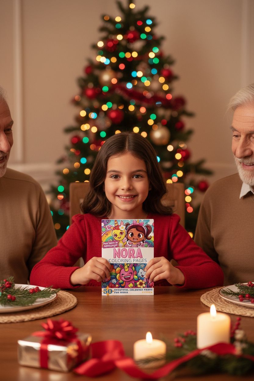 Nora Christmas coloring pages gift