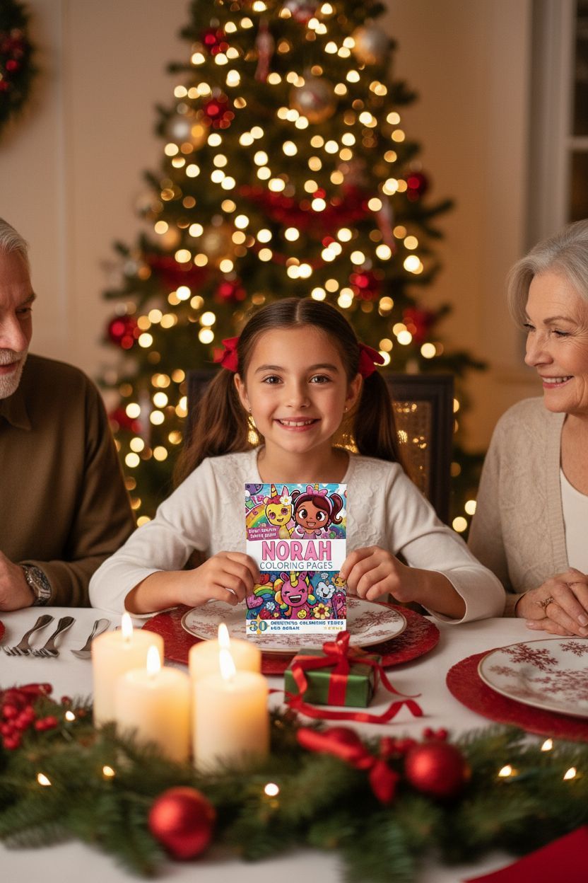Norah Christmas coloring pages gift