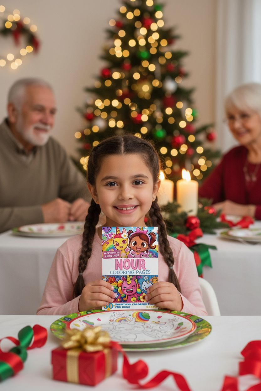 Nour Christmas coloring pages gift