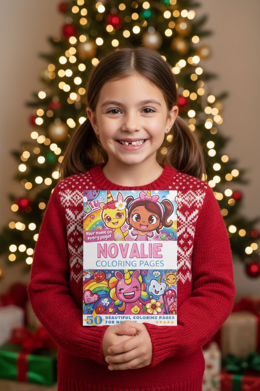 Novalie Christmas coloring pages gift