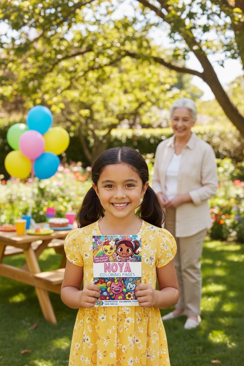 Noya coloring book in use