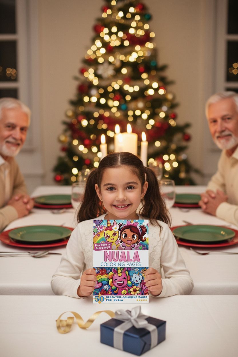 Nuala Christmas coloring pages gift