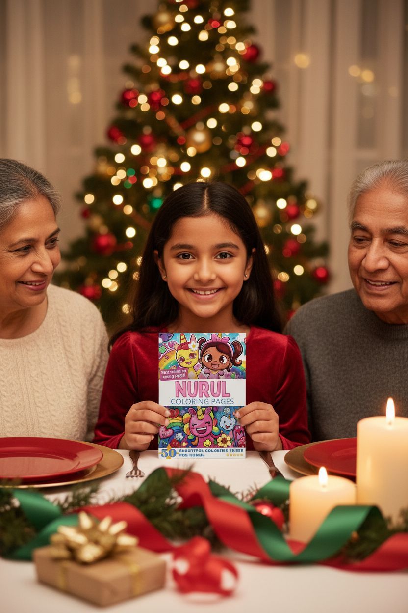 Nurul Christmas coloring pages gift