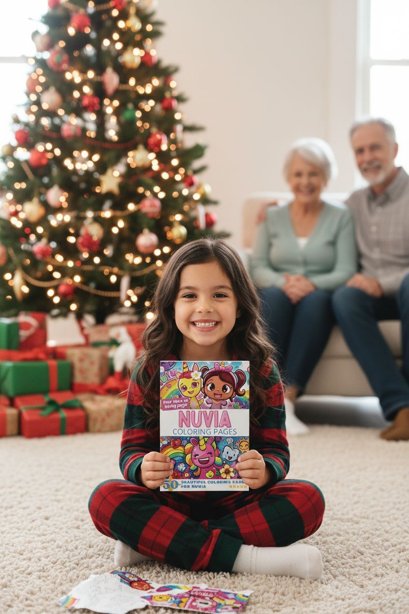 Nuvia Christmas coloring pages gift