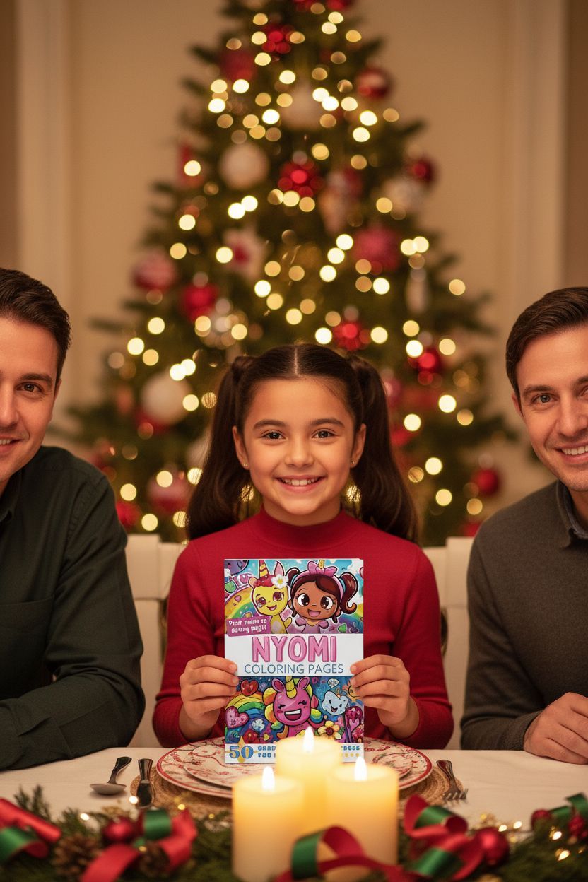 Nyomi Christmas coloring pages gift