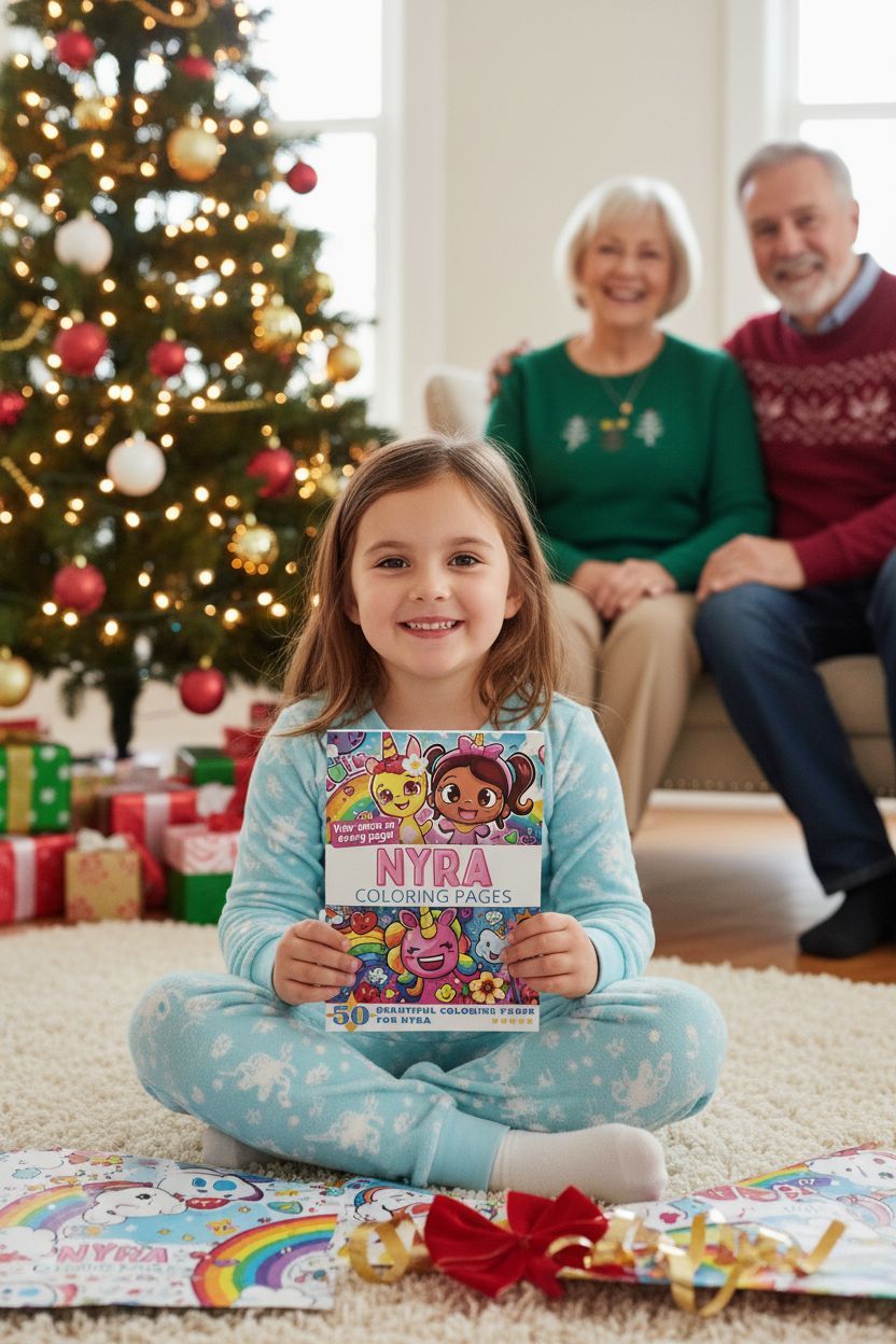 Nyra Christmas coloring pages gift