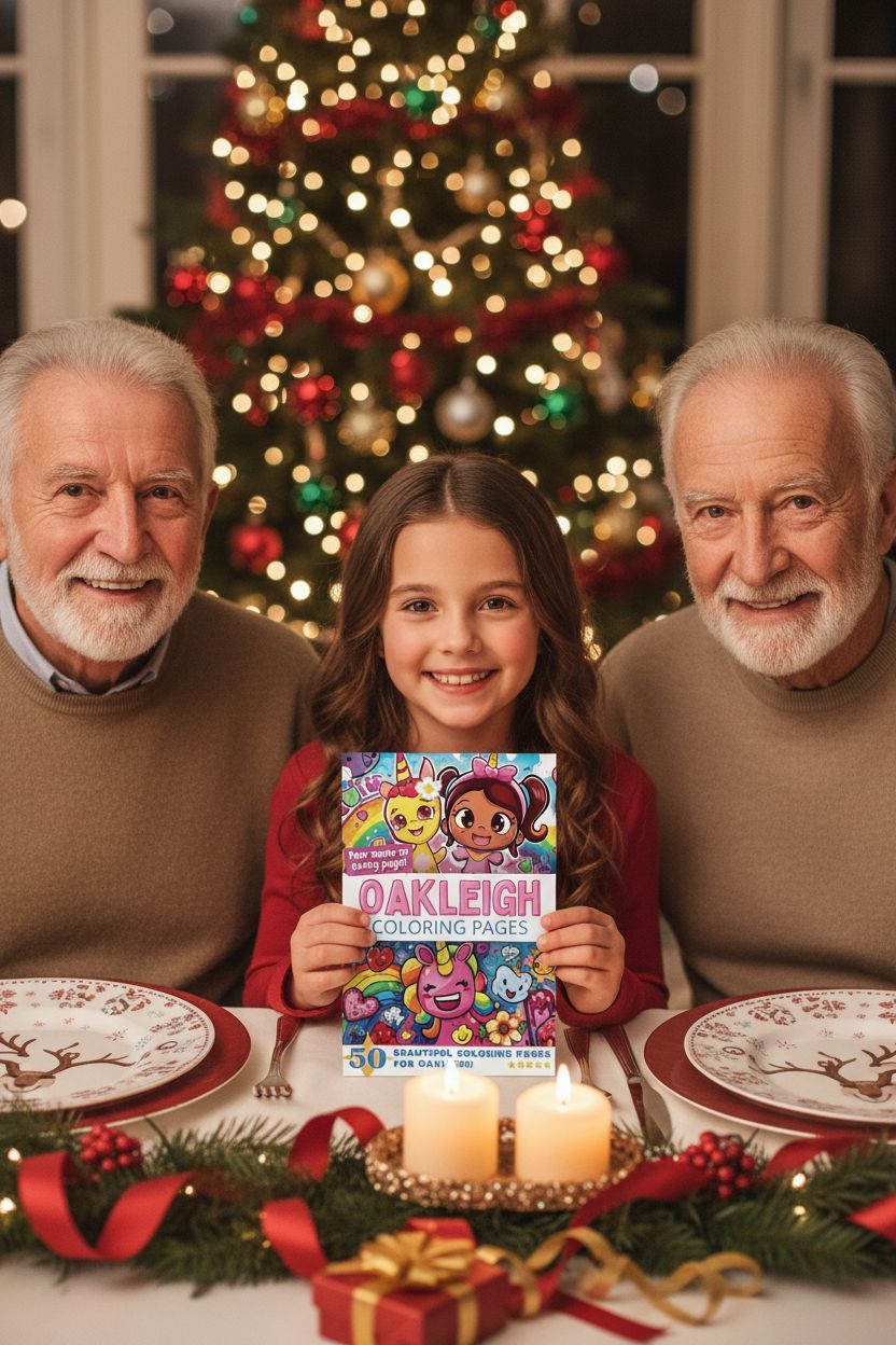 Oakleigh Christmas coloring pages gift