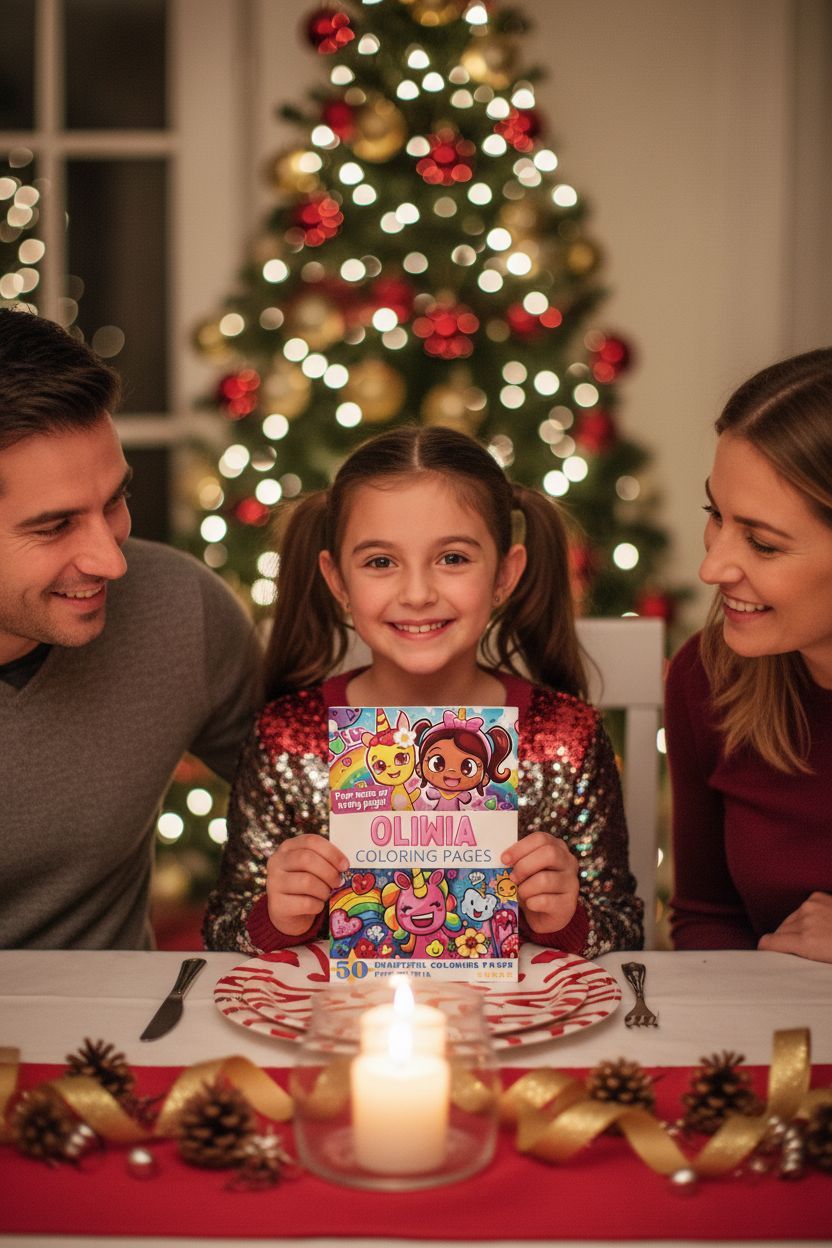 Oliwia Christmas coloring pages gift