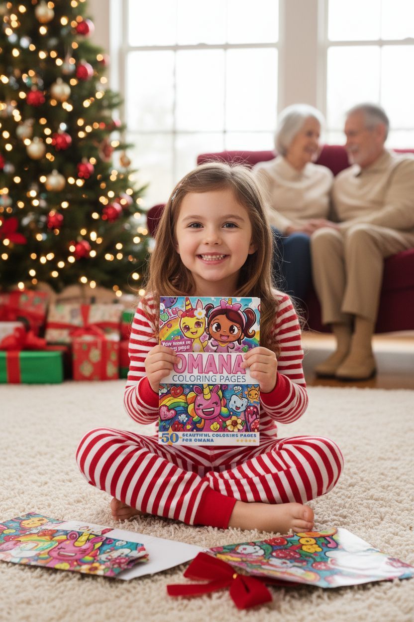 Omana Christmas coloring pages gift