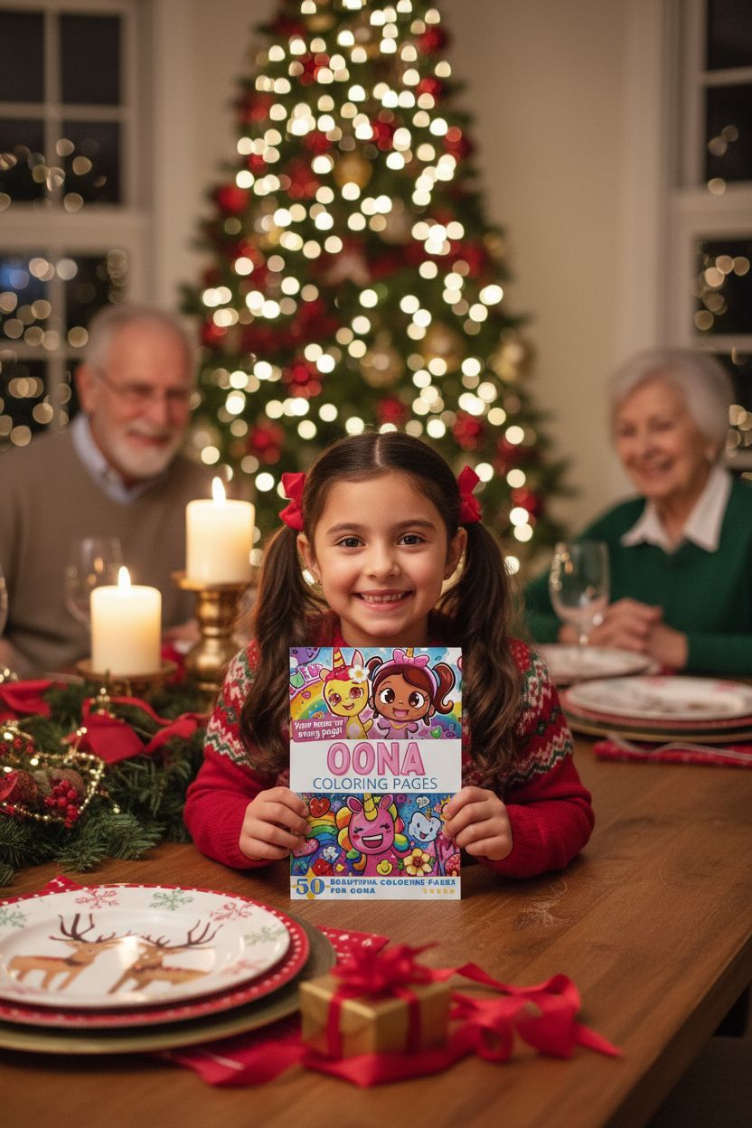 Oona Christmas coloring pages gift