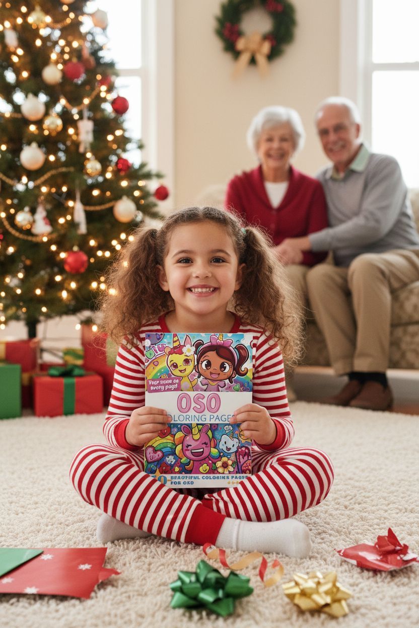 Oso Christmas coloring pages gift