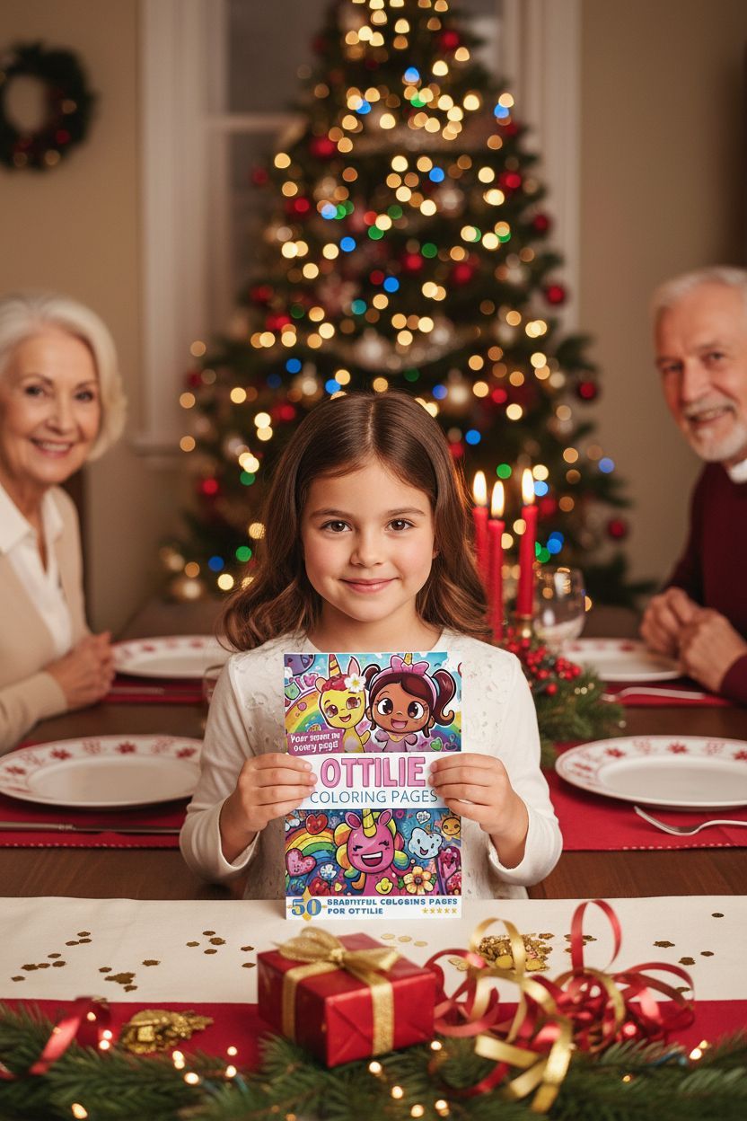 Ottilie Christmas coloring pages gift