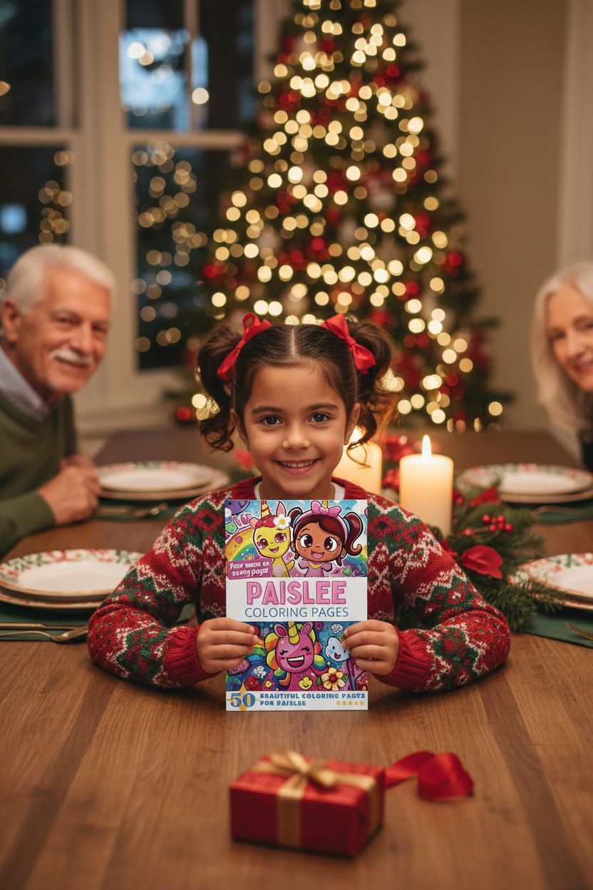 Paislee Christmas coloring pages gift