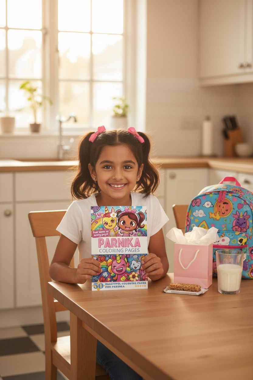 Parnika coloring book in use