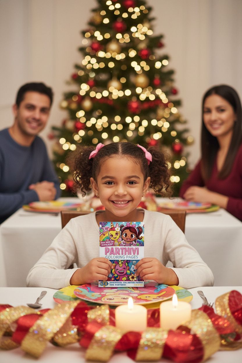 Parthivi Christmas coloring pages gift