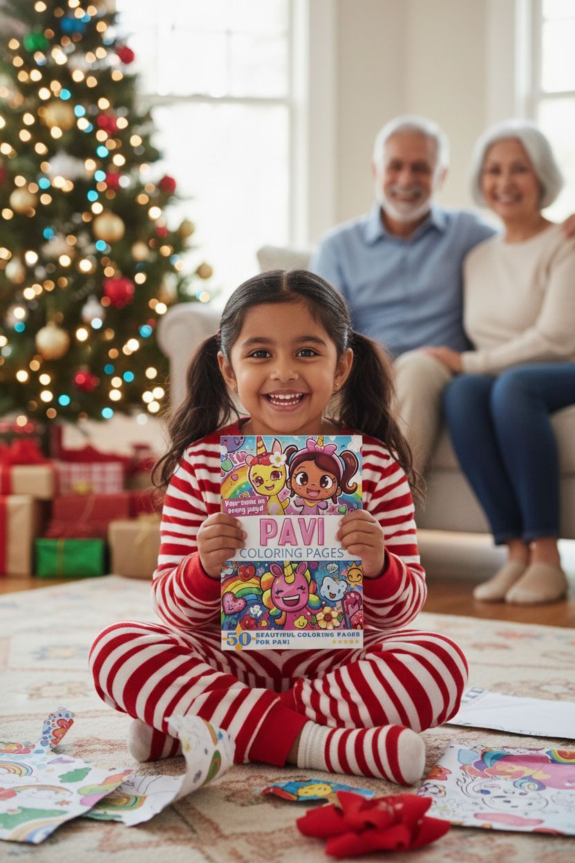 Pavi Christmas coloring pages gift
