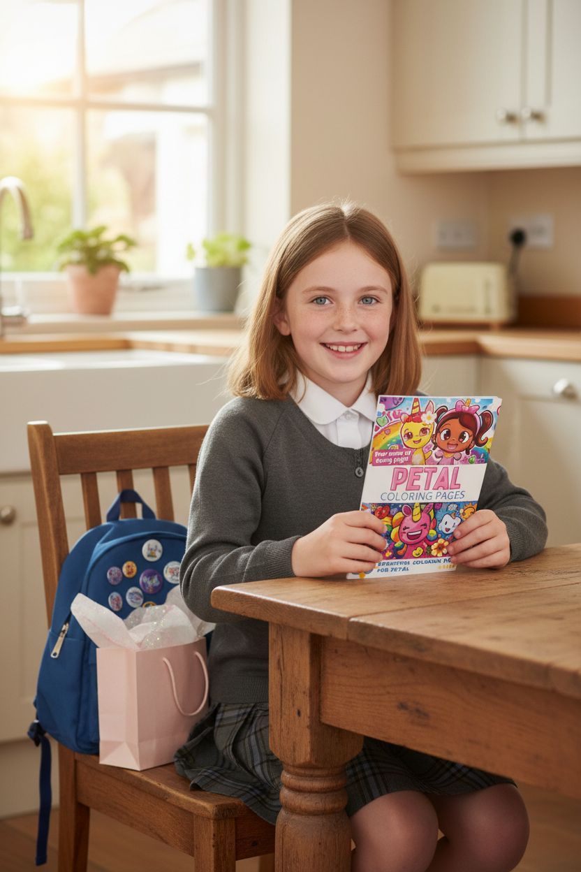 Petal coloring book in use