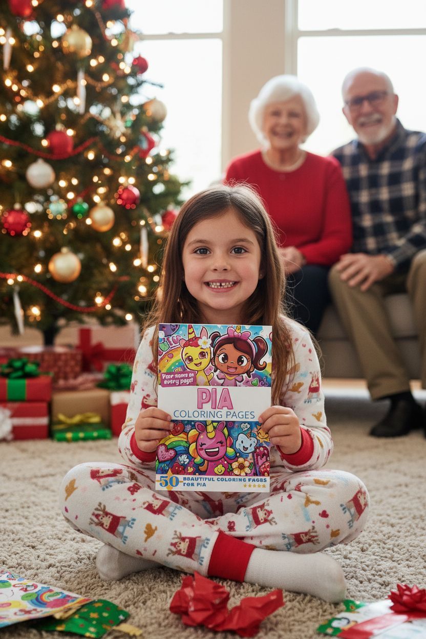 Pia Christmas coloring pages gift