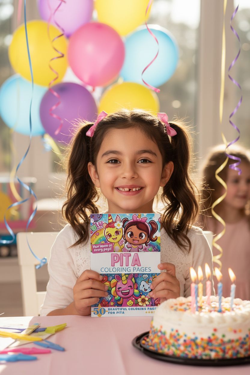 Pita coloring book in use