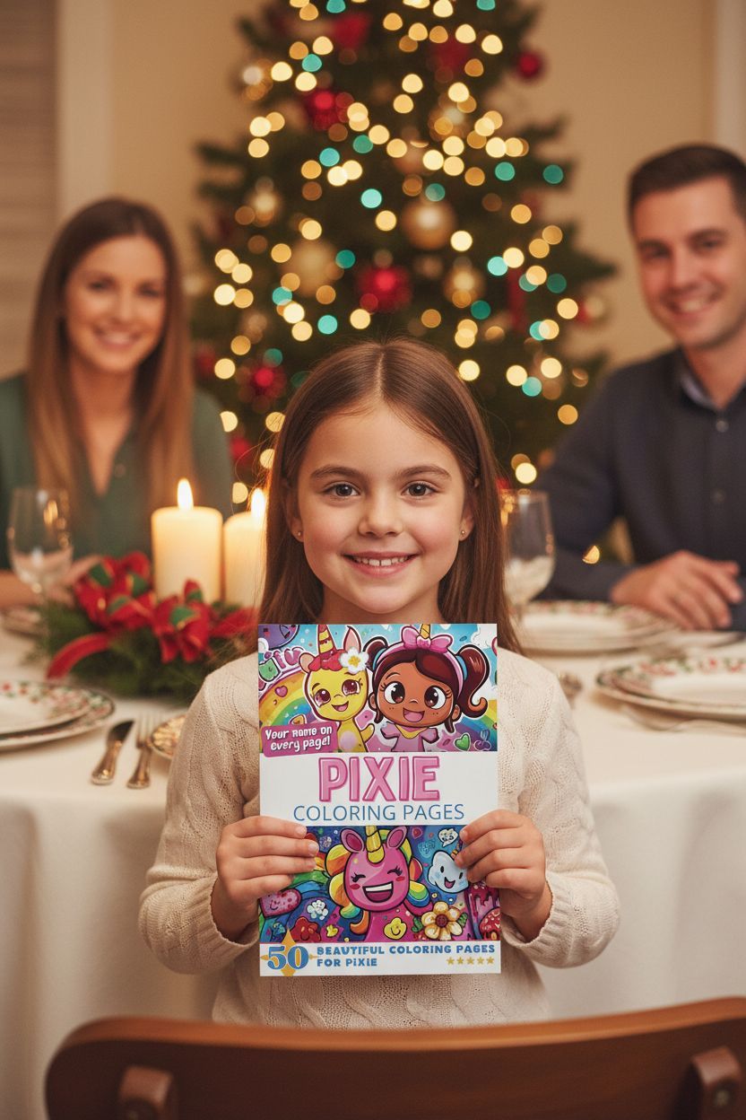Pixie Christmas coloring pages gift