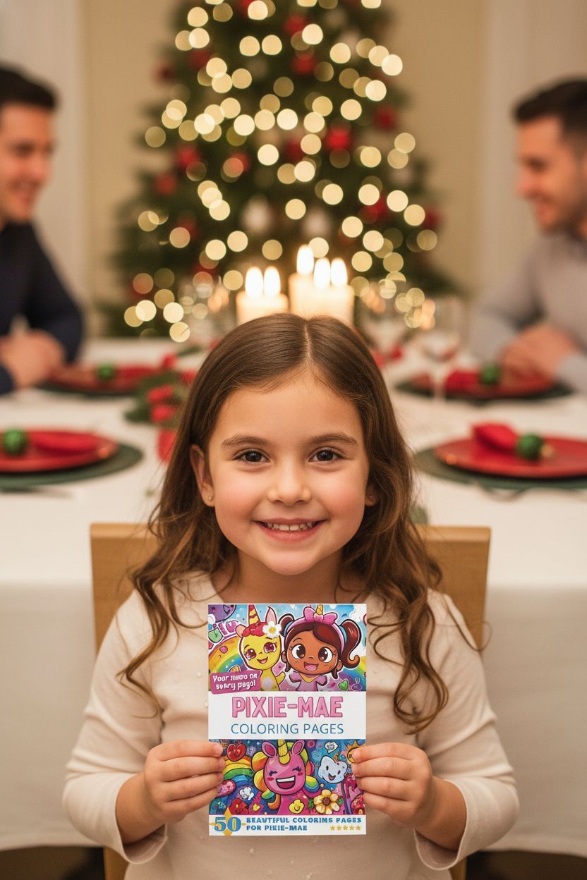 Pixie-Mae Christmas coloring pages gift